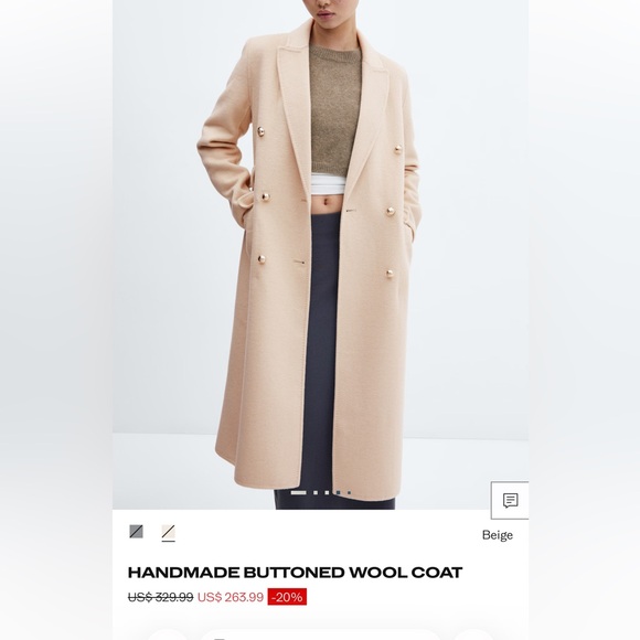 Mango Cream Handmade Jacket - Picture 2 of 6